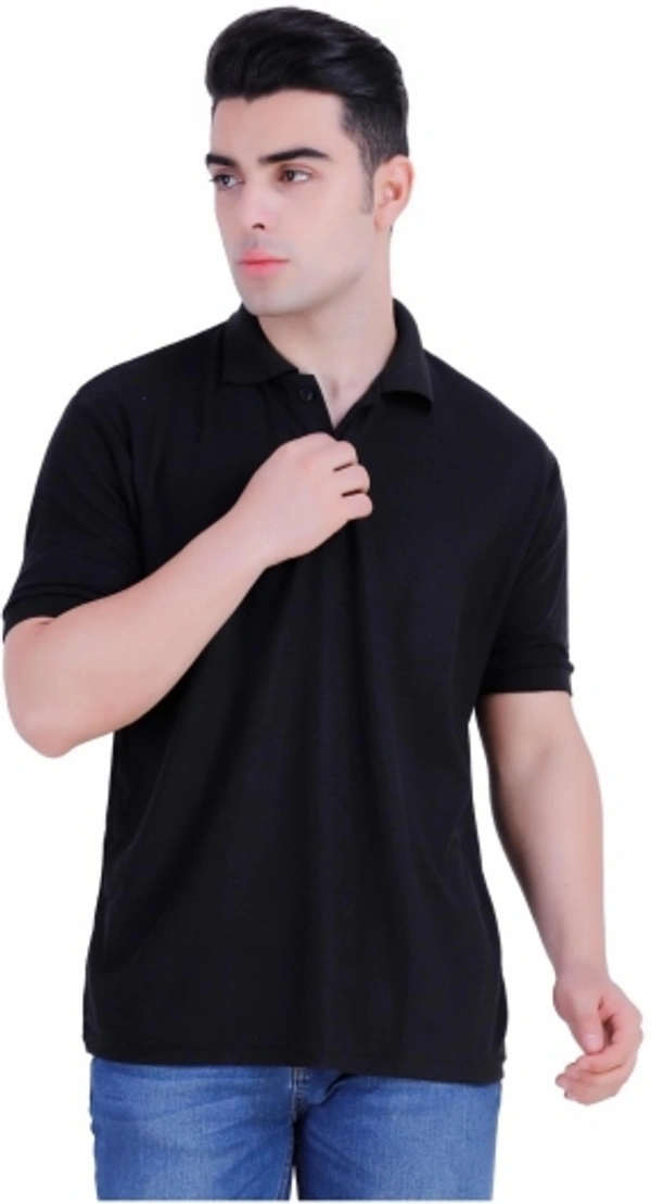 SHIVA Solid Men Black T-Shirt - Black, Xl