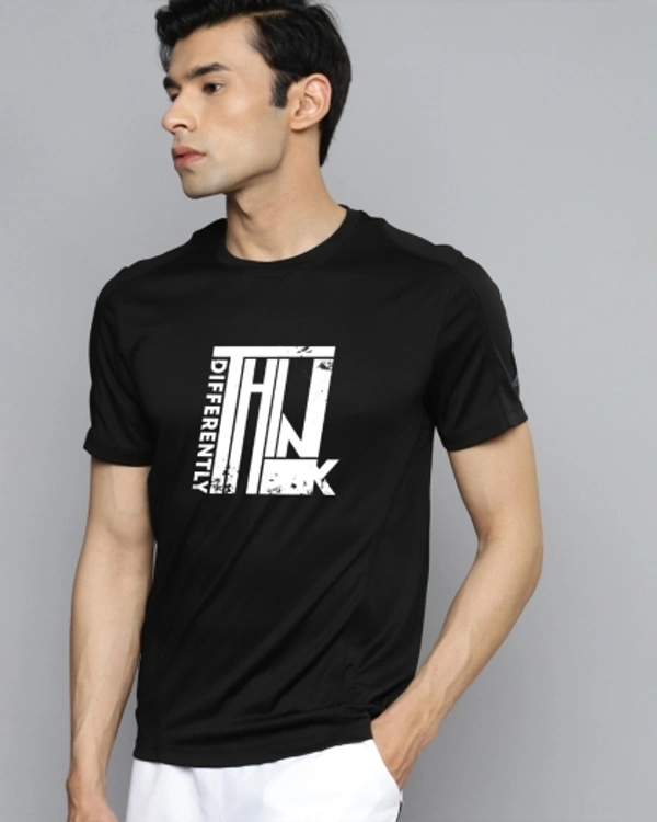 SHIVA Solid Men Black T-Shirt - Black, L
