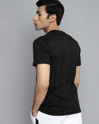 SHIVA Solid Men Black T-Shirt - Black, L