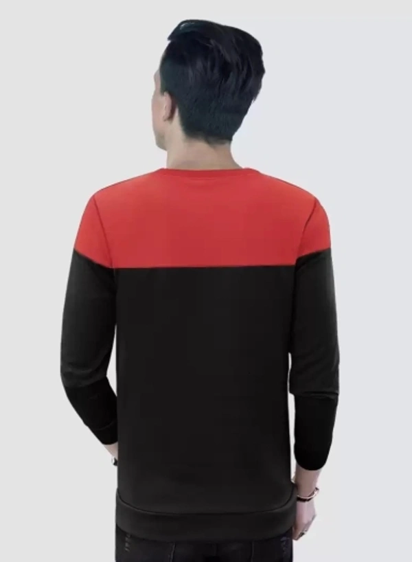 SHIVA Color Block Men Black, Red T-Shirt - L