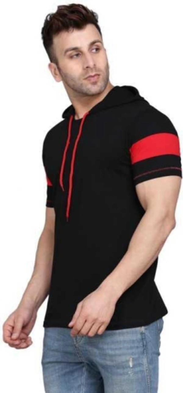 SHIVA Solid Men Black T-Shirt - M