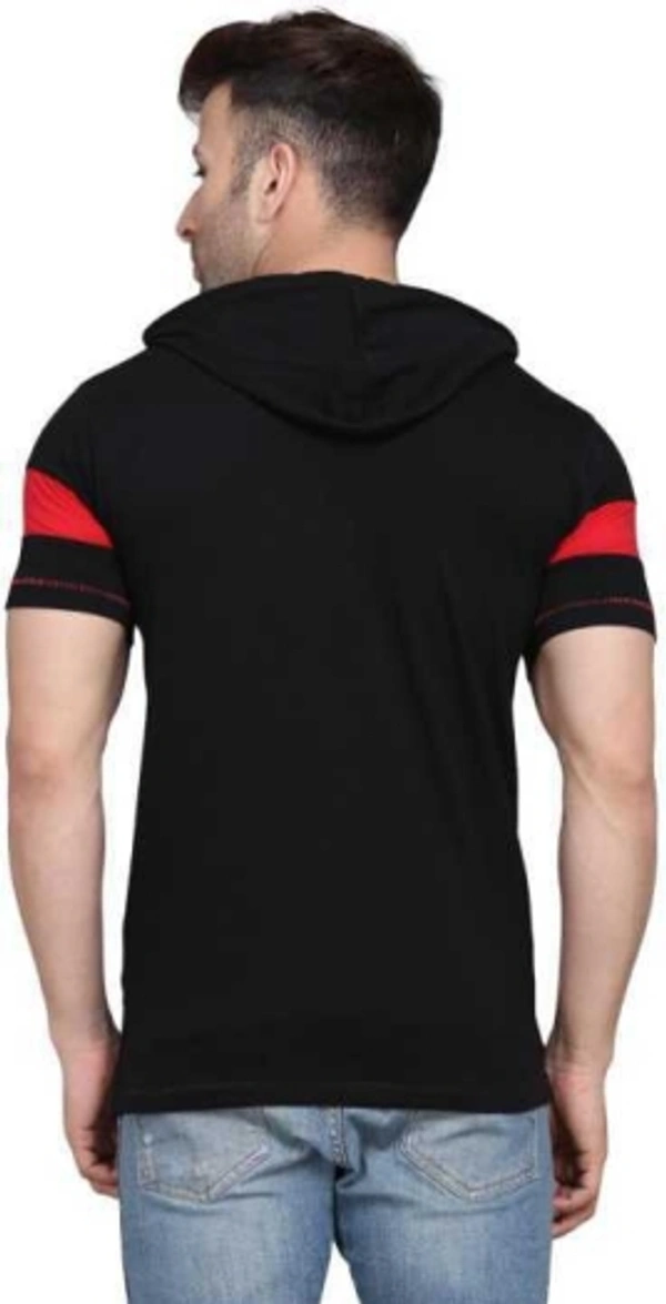 SHIVA Solid Men Black T-Shirt - M