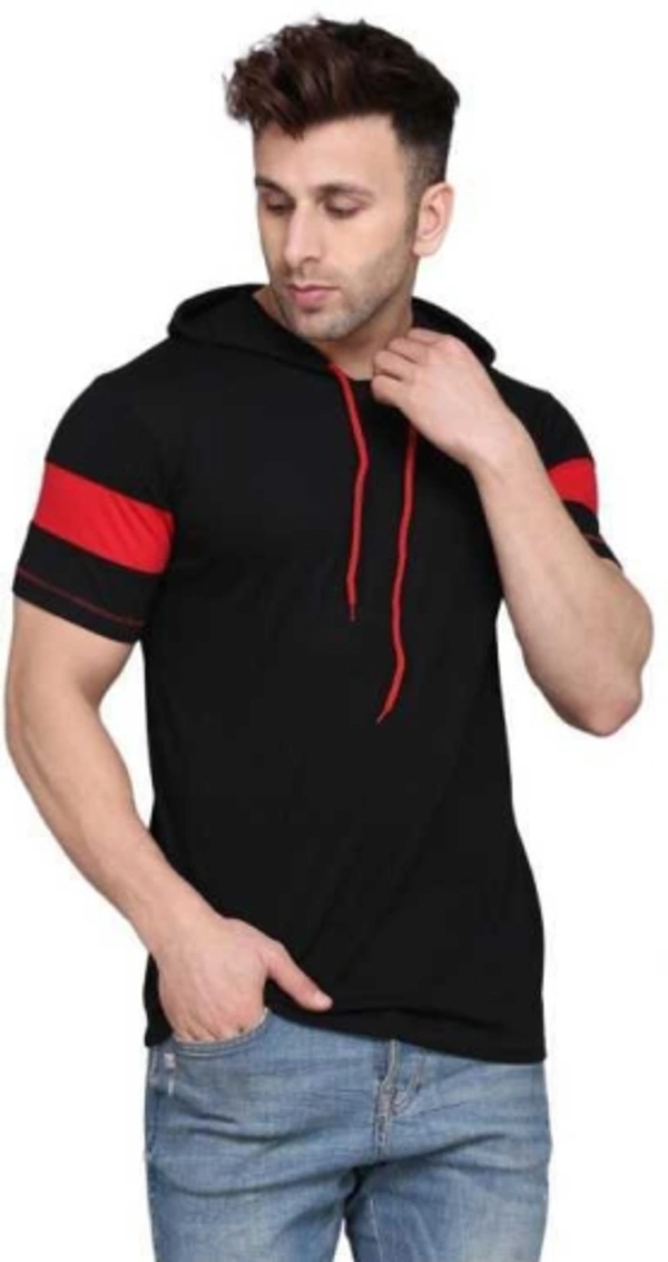 SHIVA Solid Men Black T-Shirt - Xl