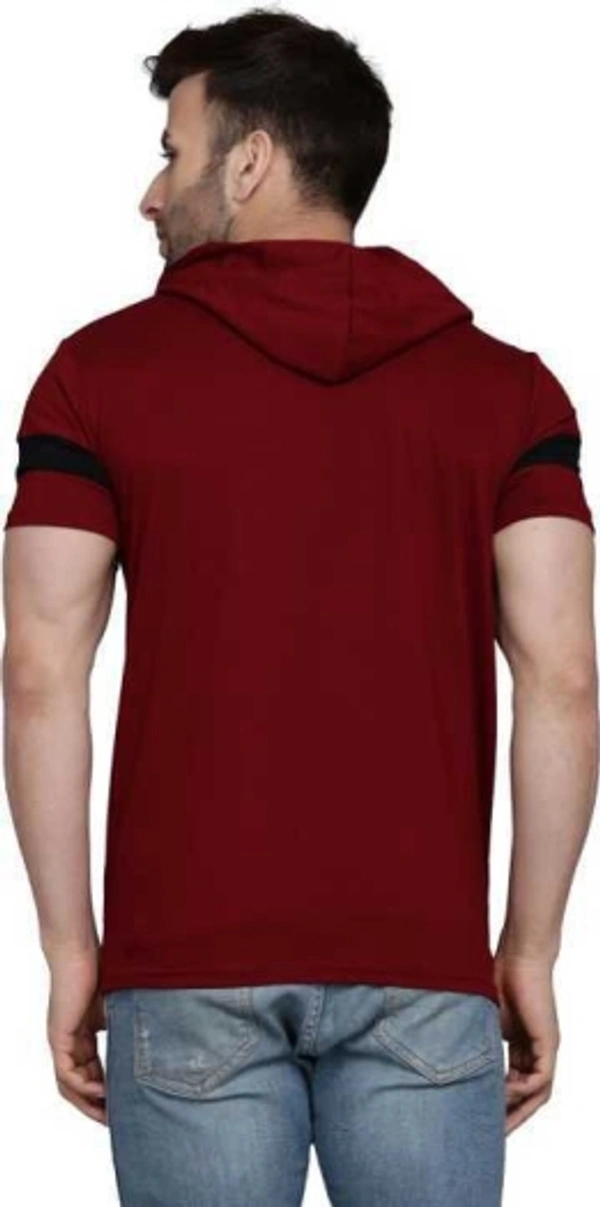 SHIVA Solid Men Maroon T-Shirt - Xl