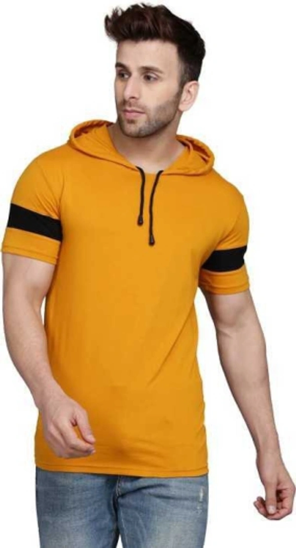 SHIVA Solid Men Yellow T-Shirt - S