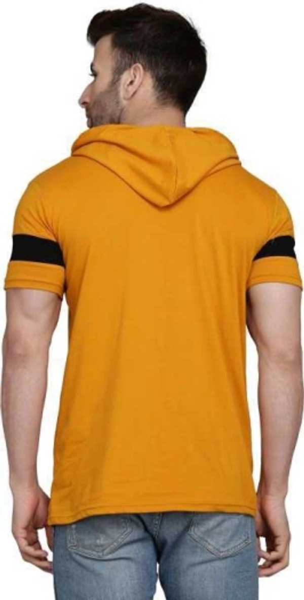 SHIVA Solid Men Yellow T-Shirt - L