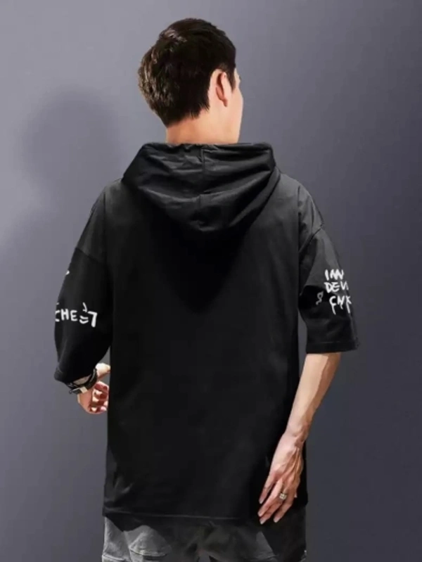 SHIVA Printed Men Black T-Shirt - Black, L