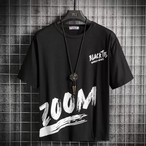 SHIVA Printed Men Black T-Shirt - Black, M