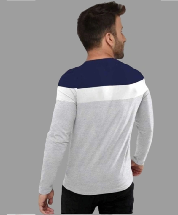 SHIVA Color Block Men Blue, Grey T-Shirt - M