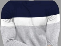 SHIVA Color Block Men Blue, Grey T-Shirt - L