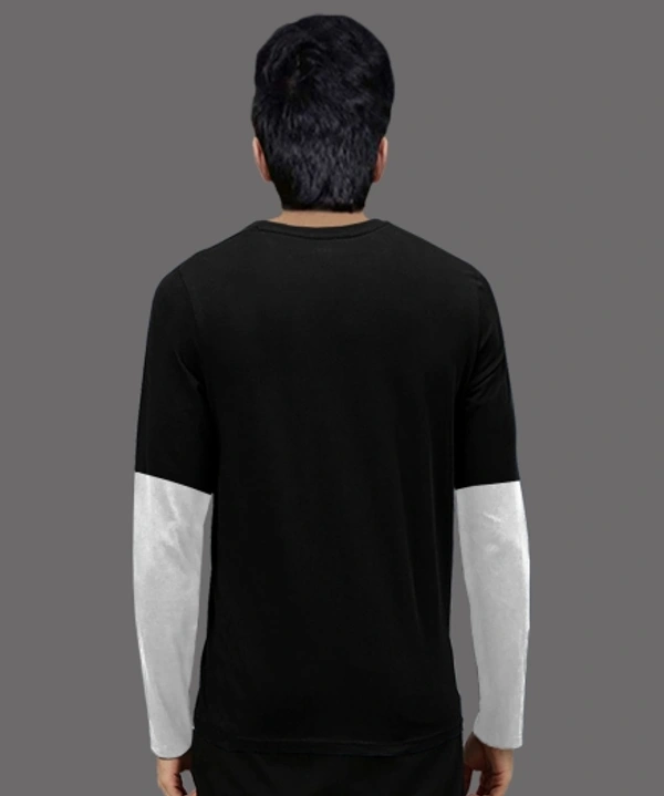 SHIVA Color Block Men Black, White T-Shirt - Xl