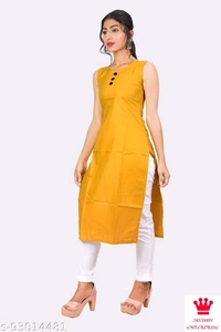 Shiva Aagyeyi Drishya Kurtis - Yellow, Xl