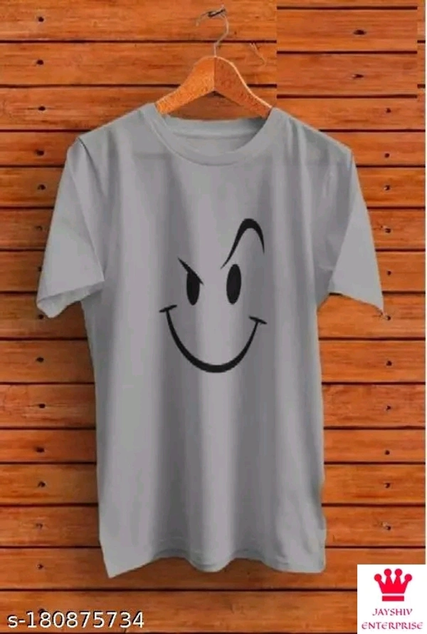 SHIVA Classic Glamorous Men Tshirts - Grey, XXL
