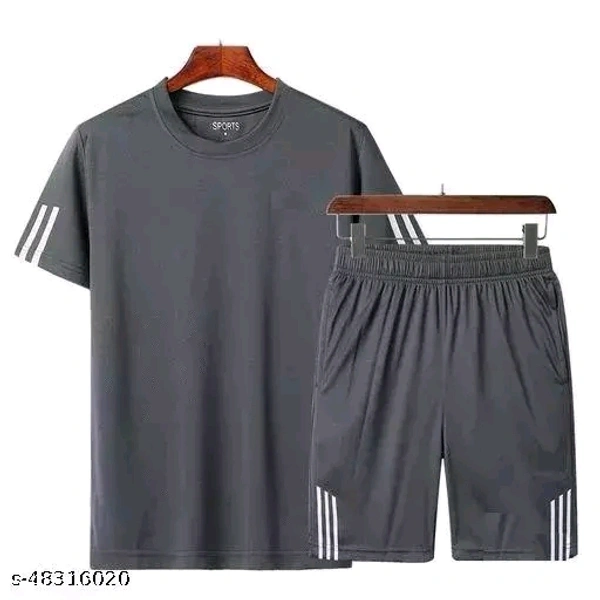 SHIVA Fancy Designer Top And Bottom Set - Gray, XL