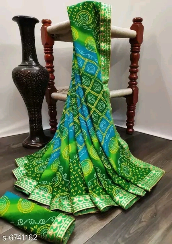 SHIVA Adrika Petite Sarees - Teal, Free Size