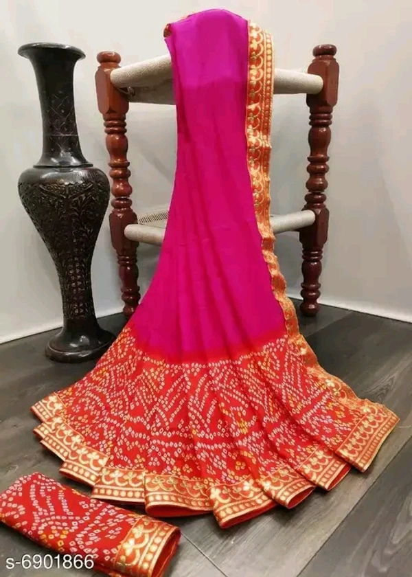 SHIVA Adrika Petite Sarees - Magenta / Fuchsia, Free Size