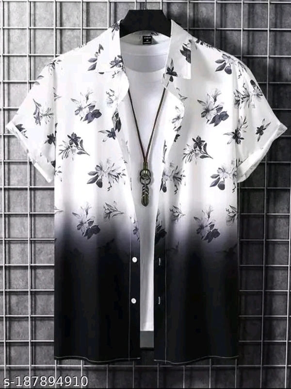 SHIVA Pretty Glamorous Mens Shirt - Blue, S