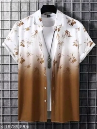 SHIVA Pretty Glamorous Mens Shirt - Blue, XL