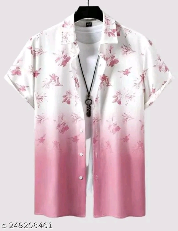 SHIVA Pretty Glamorous Mens Shirt - Blue, XL