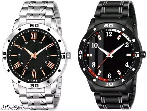 SHIVA Classy Men Watches Combo - Black, Free Size