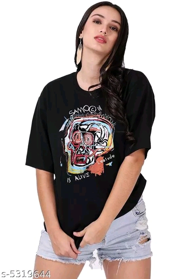 SHIVA Stylish Fabulous Womens T Shirt - Black, M