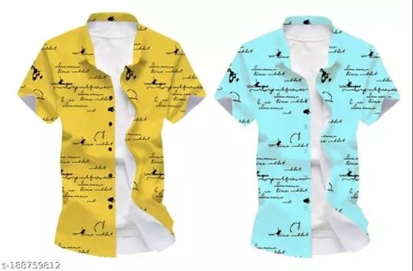 SHIVA Fancy designer Men Shirts COMBO - M