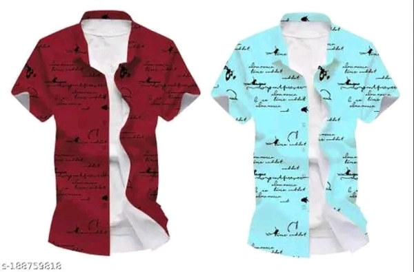 SHIVA Fancy designer Men Shirts COMBO - M