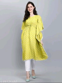 SHIVA Adrika Ensemble Kurti - XL, Yellow