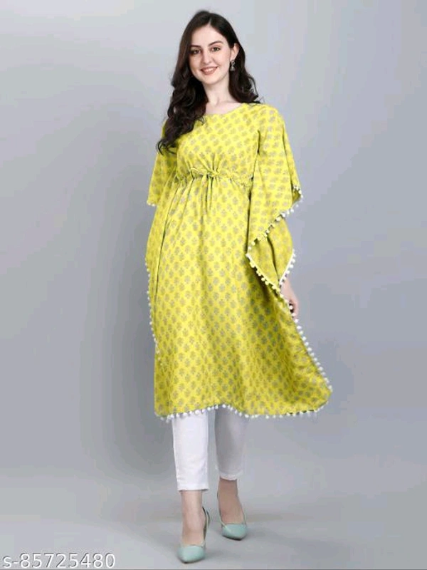 SHIVA Adrika Ensemble Kurti - XL, Yellow