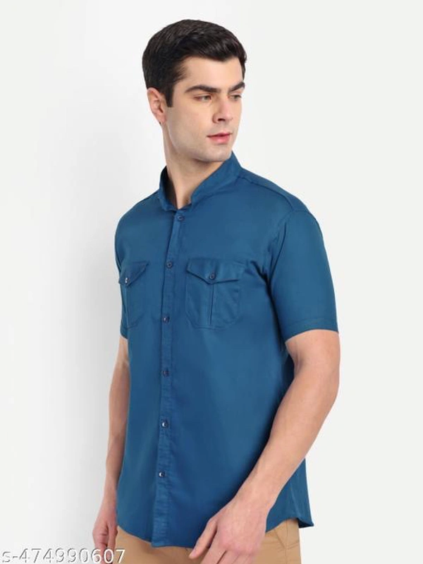 Trendy Men’s Shirt - Blue, XXL