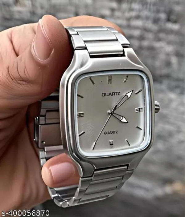 Men’s Analog Watch - Silver, Free Size