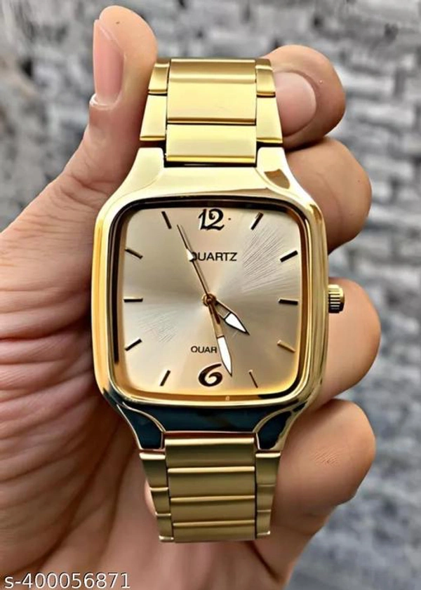 Men’s Analog Watch - Gold, Free Size