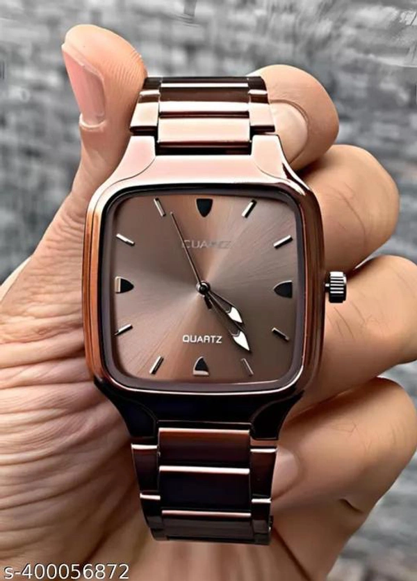 Men’s Analog Watch - Maroon, Free Size