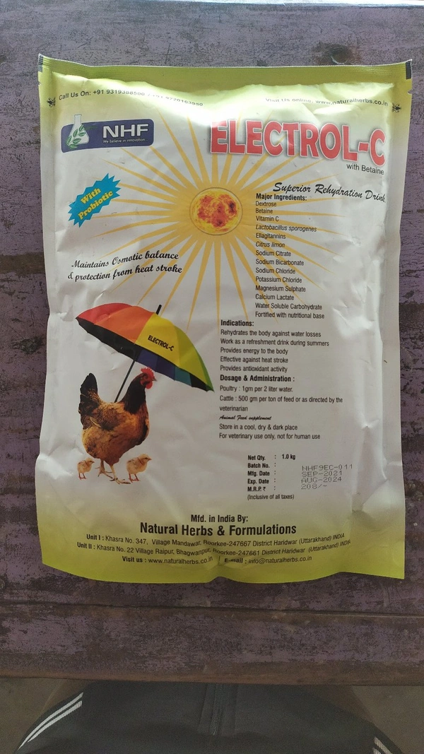 Electrol-C - Electronic Powder for Poultry By Natural Harbs - 1kg