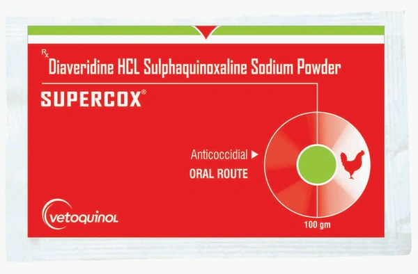 Supercox - Diaveridine HCL Sulphaquinixaline Sodium Powder By Vetoquinol