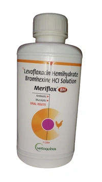 Levofloxacin Hemihydrate Bromhexine HCL Solution By Vetoquinol MERIFLOX BH - 1 ltr, COD
