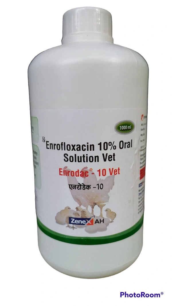 Enrofloxacin  with Bromhexine Oral Solution Vet by ZenexAH Enrodac - 1 Lt, COD