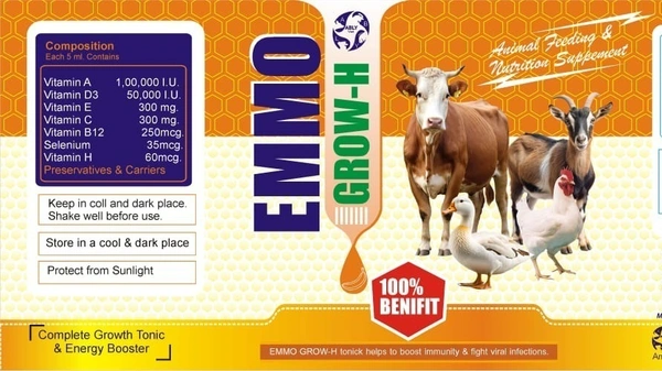 Growth tonic and energy booster by Ably Vet Emmo Grow H - 1 ltr