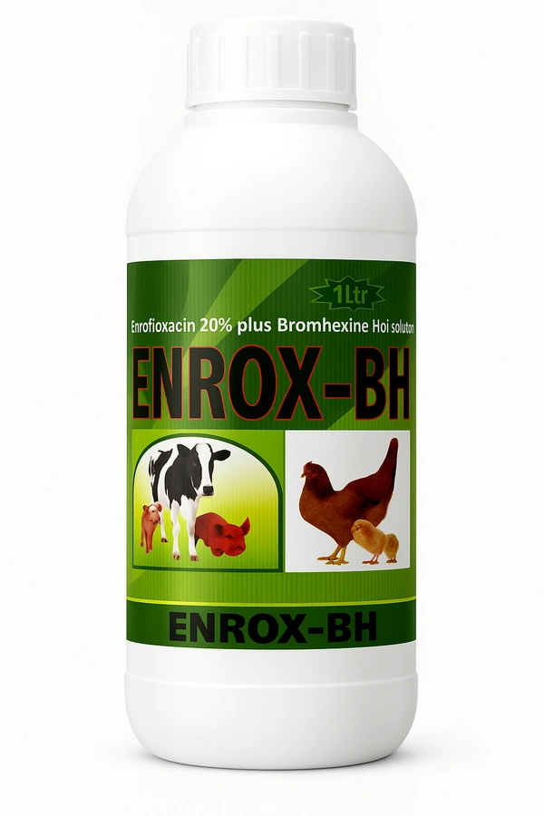 Enroflocacin 20% with Bromhexine by Yasai International Enrox-BH - 1 ltr