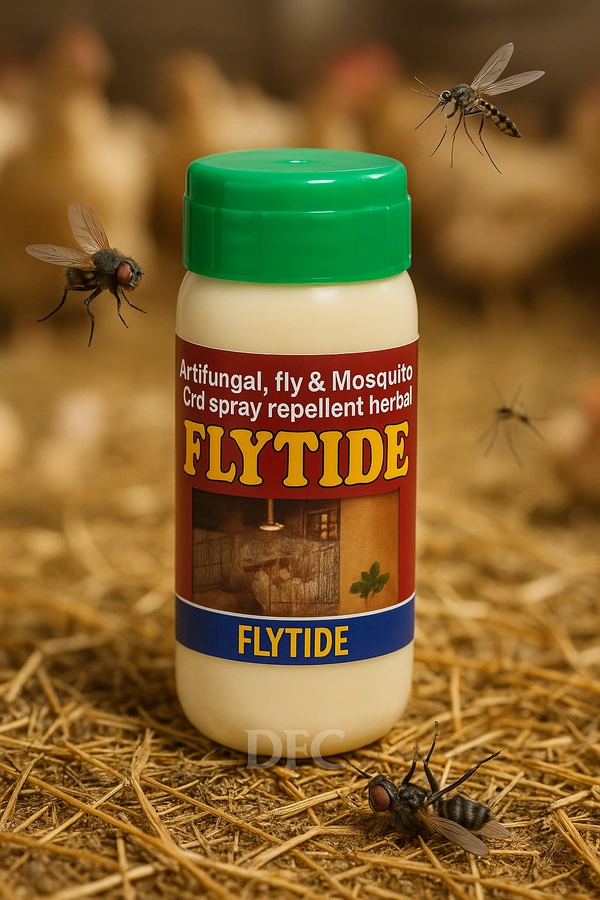 A powerful antifungal, fly, and mosquito repellent specially formulated for poultry by Yasai International  FLYTIDE - 100 ml