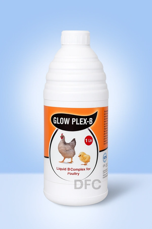 Liquid B-complex for poultry by Global Biotech Glow Plex-B - 1 ltr
