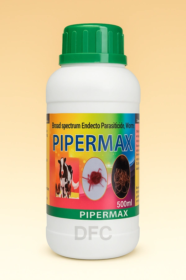 Broad spectrum Endecto Parasiticide, Worms  Pipermax - 500 ml, 4-12 days