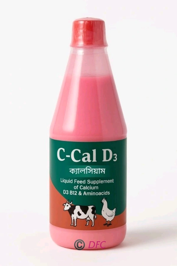 Liquid Feed Supplement of calcium D3 B12 & amino acids by Ably Vet C Cal D³ - 500 Ml