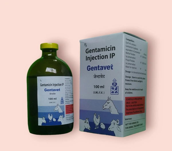 Gentavet - Gentamicin Injection IP - 100 Ml