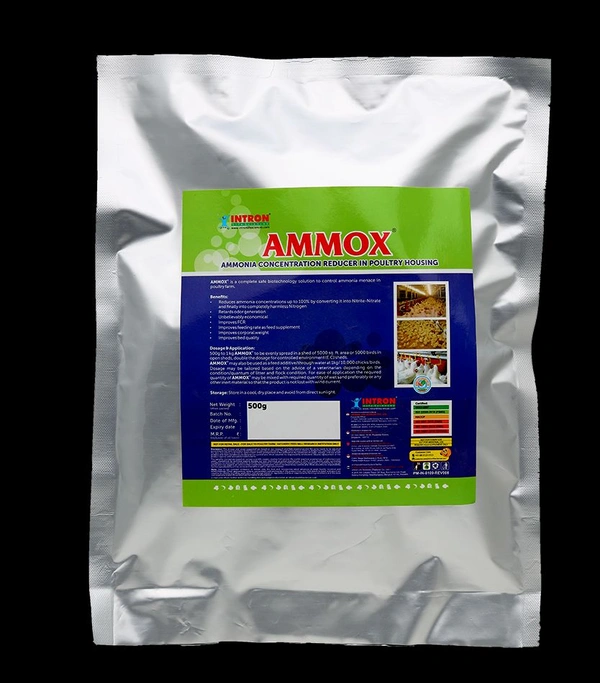 AMMONIA CONCENTRATION REDUCER IN HOUSINGS by Intron Lifescience Pvt. Ltd. Ammox - 500 Gm, Prepaid