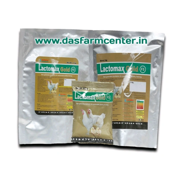 NEW GENERATION SYNBIOTIC FOR SUSTAINABLE POULTRY FARMING by Intron Lifecience Pvt. Ltd. Lactomax Gold®– WS - COD, 100 Gm