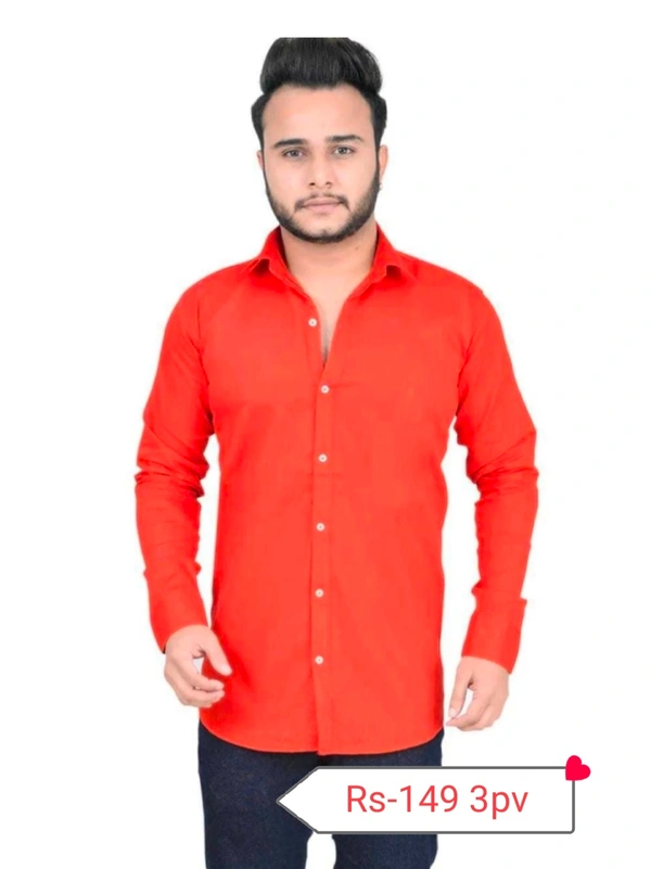 Cotton Shirt  - M L , Orange 