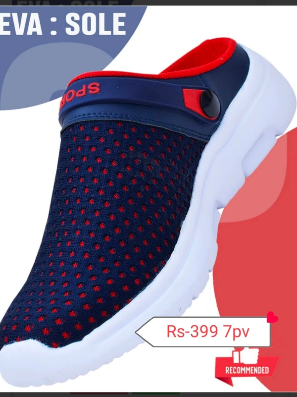 Slippers  - 6/7/8/9, Navy Blue And White