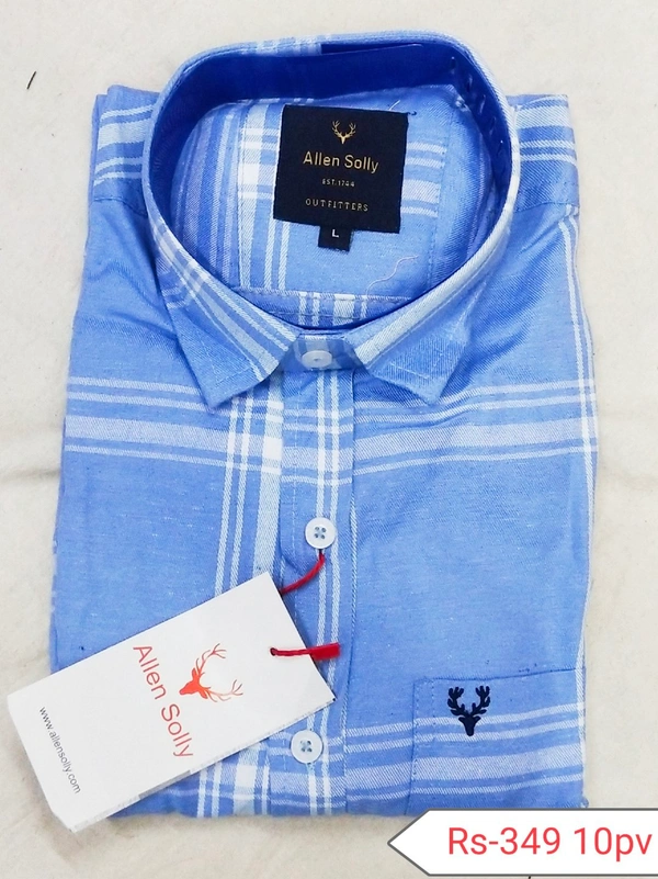 Check Shirt - Light Blue, M L XL 