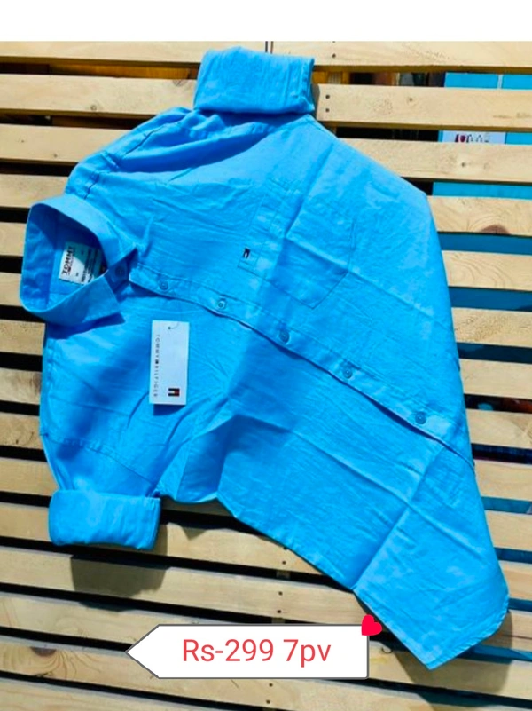 Cotton Shirt - Light Blue, M L XL 